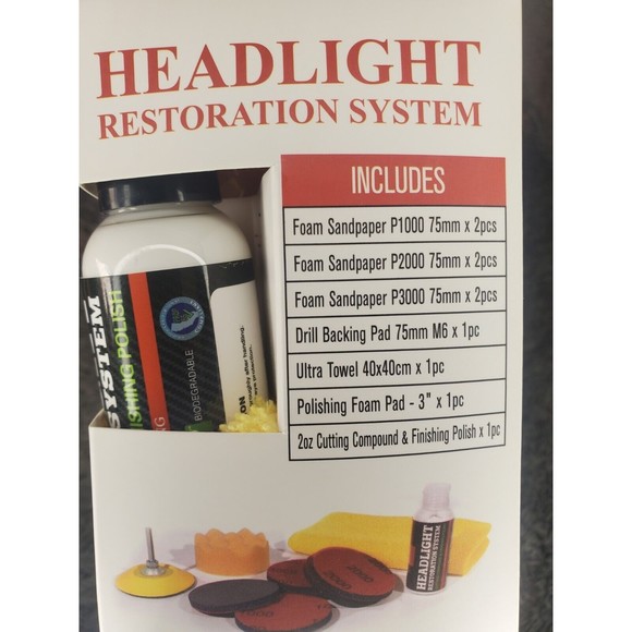 Headlight Restoration Kit by Max Shine Complete Kit Drill Attachment Auto Detail - Picture 3 of 5